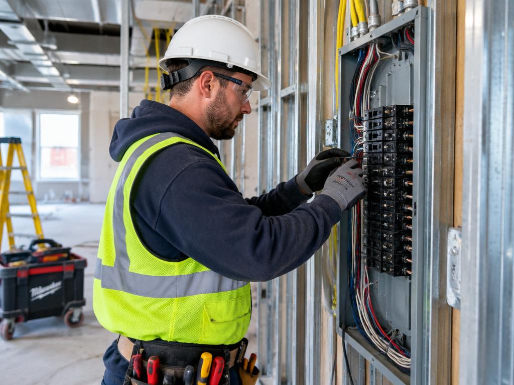 Installation électrique d'un bâtiment professionnel